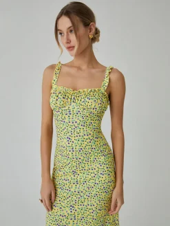 COMMENSE Cami Floral Bohemian Vacation Midi Dress* Casual Dresses|Floral Dresses