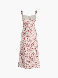 COMMENSE Cami Floral Bohemian Vacation Midi Dress* Casual Dresses|Floral Dresses