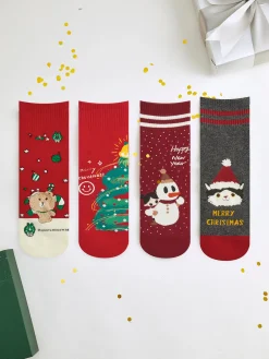 COMMENSE Cartoon Christmas Gift Box With Socks* Socks & Tights|Accessories