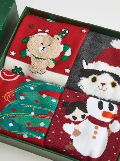 COMMENSE Cartoon Christmas Gift Box With Socks* Socks & Tights|Accessories