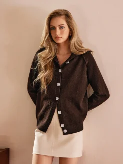 COMMENSE Cashmere Blend Button Cardigan* Cardigans|Sweaters & Cardigans