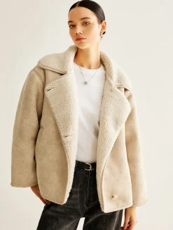 COMMENSE Cashmere-Blend Button Fleece Jacket* Outerwear|Jackets