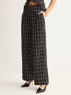 COMMENSE Casual Checked Tweed Pants* Pants|Matching Sets