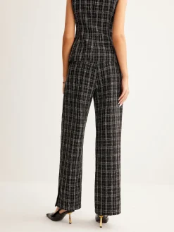 COMMENSE Casual Checked Tweed Pants* Pants|Matching Sets