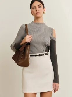 COMMENSE Casual Color Block Cutout Knit Top* Sweater Tops|Sweaters & Cardigans