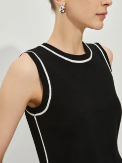 COMMENSE Casual Contrast Binding Tank Top* Tank Tops & Camis|Tops