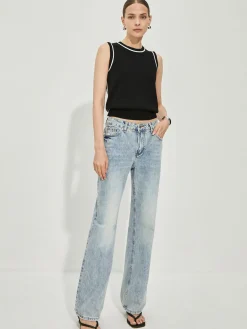 COMMENSE Casual Contrast Binding Tank Top* Tank Tops & Camis|Tops