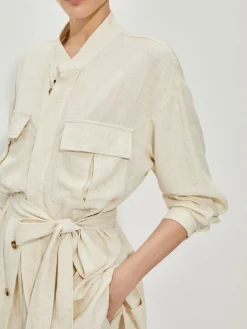COMMENSE Casual Cotton & Linen Shorts Set With Belt* Shorts Sets|Shorts