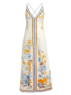 COMMENSE Casual Floral Printed Halter Long Dress* Dresses