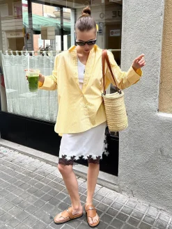 COMMENSE Casual Long Sleeve Striped Shirt* Blouses & Shirts|Tops