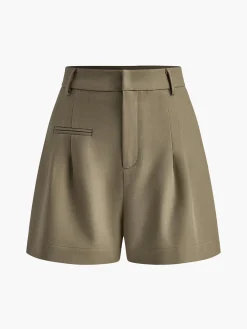 COMMENSE Casual Mid Waist Shorts Without Belt* Shorts|Bottoms
