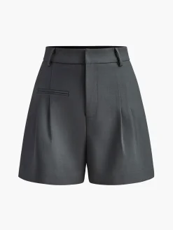 COMMENSE Casual Mid Waist Shorts Without Belt* Shorts|Bottoms