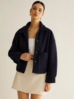 COMMENSE Casual Pockets Button Jacket* Outerwear|Jackets
