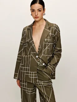 COMMENSE Casual Printed Lapel Shirt* Blouses & Shirts|Matching Sets