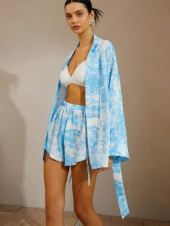 COMMENSE Casual Printed Shorts Set With Belt* Shorts Sets|Shorts