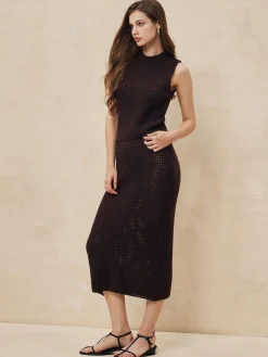 COMMENSE Casual Solid Sweater Skirt* Skirts|Knitwear