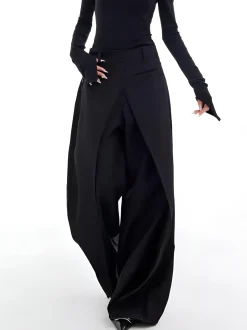 COMMENSE Casual Wide-Leg Thin Pants* Pants|Bottoms