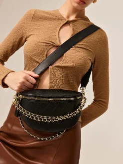 COMMENSE Chain Decor Zipper Shoulder Bag* Bags|Accessories
