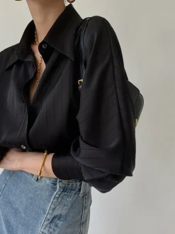COMMENSE Charlotte Oversized Button Up Collared Shirt* Blouses & Shirts|Tops