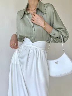 COMMENSE Charlotte Oversized Button Up Collared Shirt* Blouses & Shirts|Tops