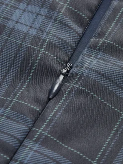COMMENSE Checked Pleated Zipper Tank Dress* Dresses