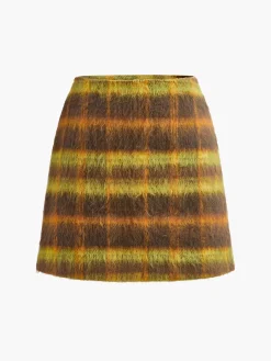 COMMENSE Checked Tweed Mini Skirt* Skirts|Bottoms