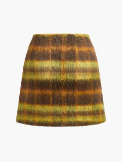 COMMENSE Checked Tweed Mini Skirt* Skirts|Bottoms