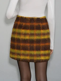 COMMENSE Checked Tweed Mini Skirt* Skirts|Bottoms