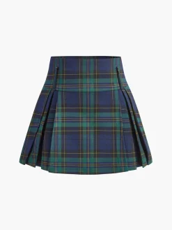 COMMENSE Checked Zipper Mini Skirt* Skirts|Bottoms