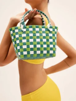 COMMENSE Checkered Print Bucket Bag* Bags|Accessories