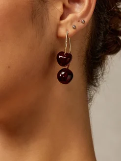 COMMENSE Cherry Charm Dangle Earrings* Earrings|Accessories