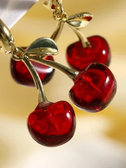 COMMENSE Cherry Stud Drop Earrings* Earrings|Accessories