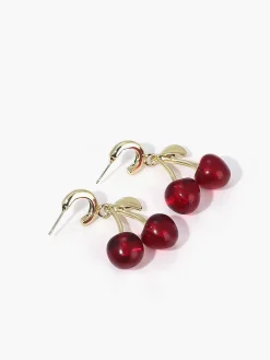 COMMENSE Cherry Stud Drop Earrings* Earrings|Accessories