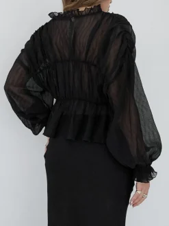 COMMENSE Chiffon Ruffle Detail Blouse* Blouses & Shirts|Tops
