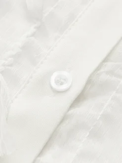 COMMENSE Chiffon Tassel Polo Shirt* Tops