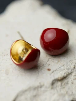 COMMENSE Chunky Cherry Hoop Earrings* Earrings|Accessories