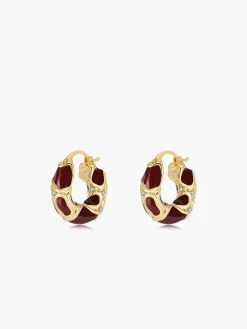 COMMENSE Chunky Golden Frame Hoop Earrings* Earrings|Accessories