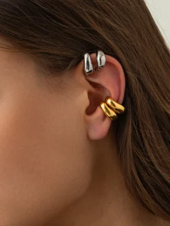 COMMENSE Chunky Hoop Ear Cuff* Earrings|Accessories