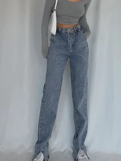 COMMENSE Classic Straight Leg Jeans* Jeans|Pants