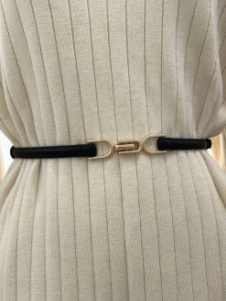 COMMENSE Close Your Eyes Leather Belt* Belts & Chain|Accessories