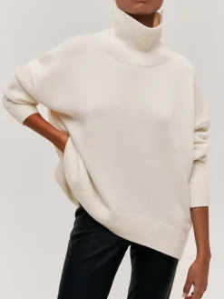 COMMENSE Cloudless Sky Turtleneck Oversized Sweater* Sweater Tops|Sweaters & Cardigans