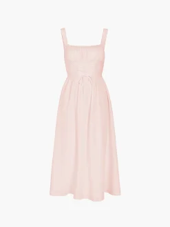 COMMENSE Coastal Cowgirl Corset Long Dress* White Dresses|Casual Dresses