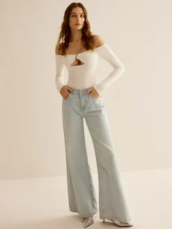 COMMENSE Cold-Shoulder N-Ring Cutout T-Shirt* T-shirts|Tops