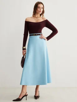 COMMENSE Cold-Shoulder Skinny Sweater* Sweater Tops|Sweaters & Cardigans
