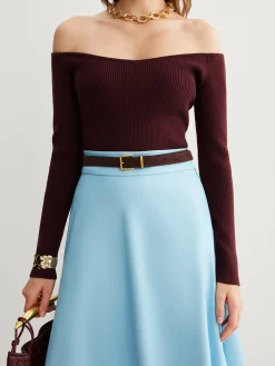 COMMENSE Cold-Shoulder Skinny Sweater* Sweater Tops|Sweaters & Cardigans