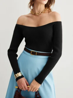 COMMENSE Cold-Shoulder Skinny Sweater* Sweater Tops|Sweaters & Cardigans