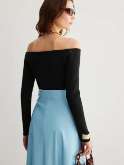 COMMENSE Cold-Shoulder Skinny Sweater* Sweater Tops|Sweaters & Cardigans