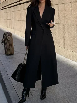 COMMENSE Collar Pocket Blazer Coat* Outerwear|Blazers