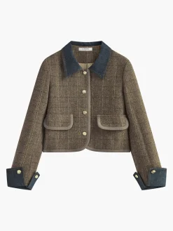 COMMENSE Color Block Checked Button Jacket* Outerwear|Jackets