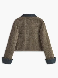 COMMENSE Color Block Checked Button Jacket* Outerwear|Jackets